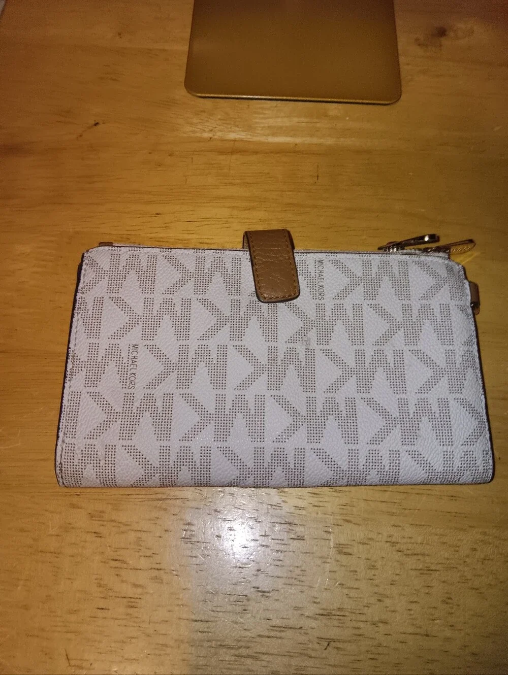 Michael Kors Monogram Snap Double Zip Wallet